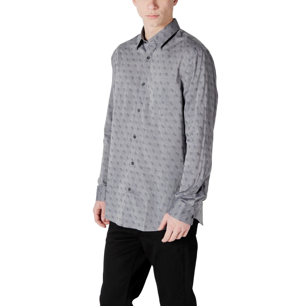Guess Graues Baumwollhemd mit Muster