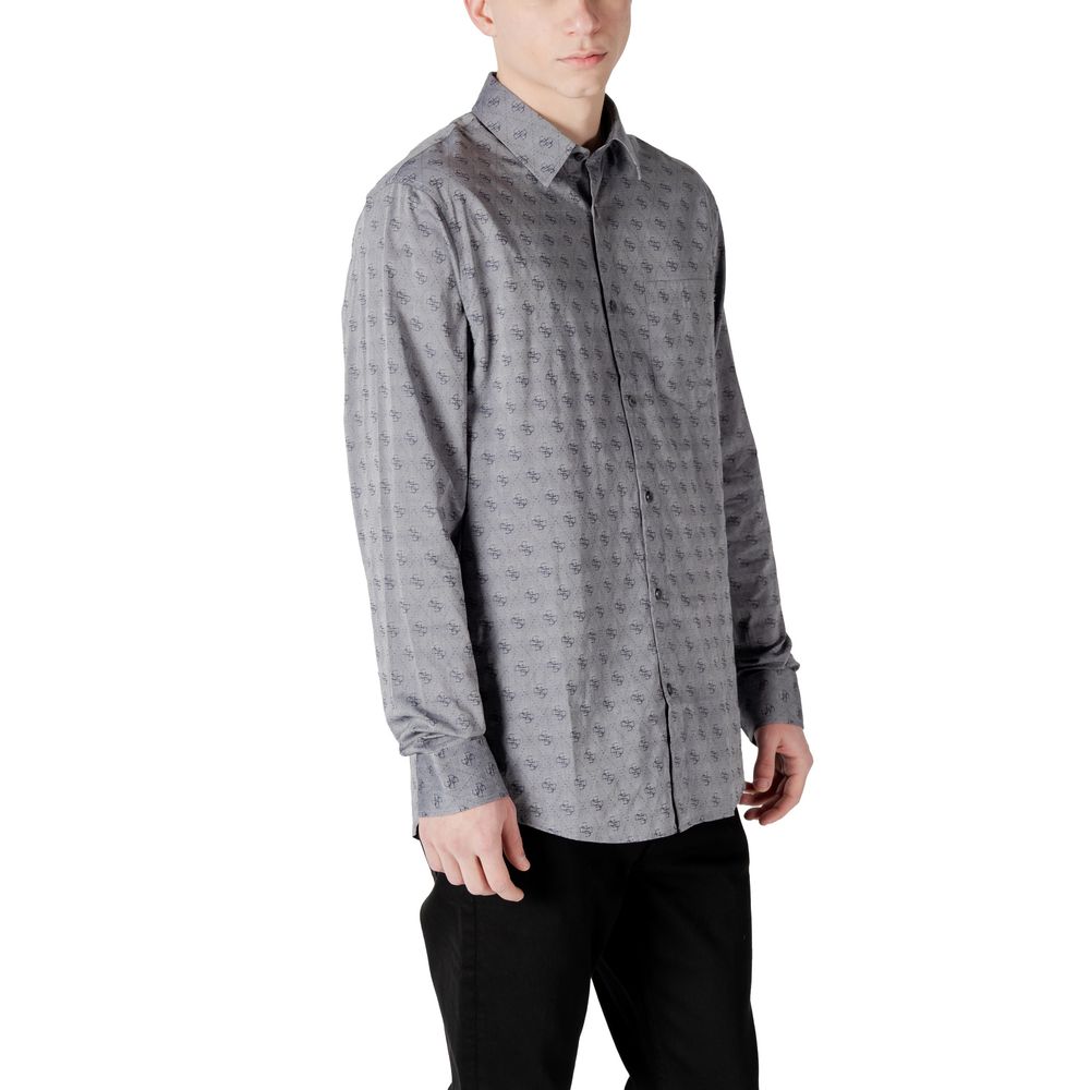 Guess Graues Baumwollhemd mit Muster