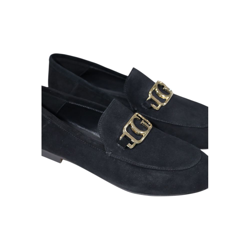 Guess Schwarze Leder-Plateau-Pumps
