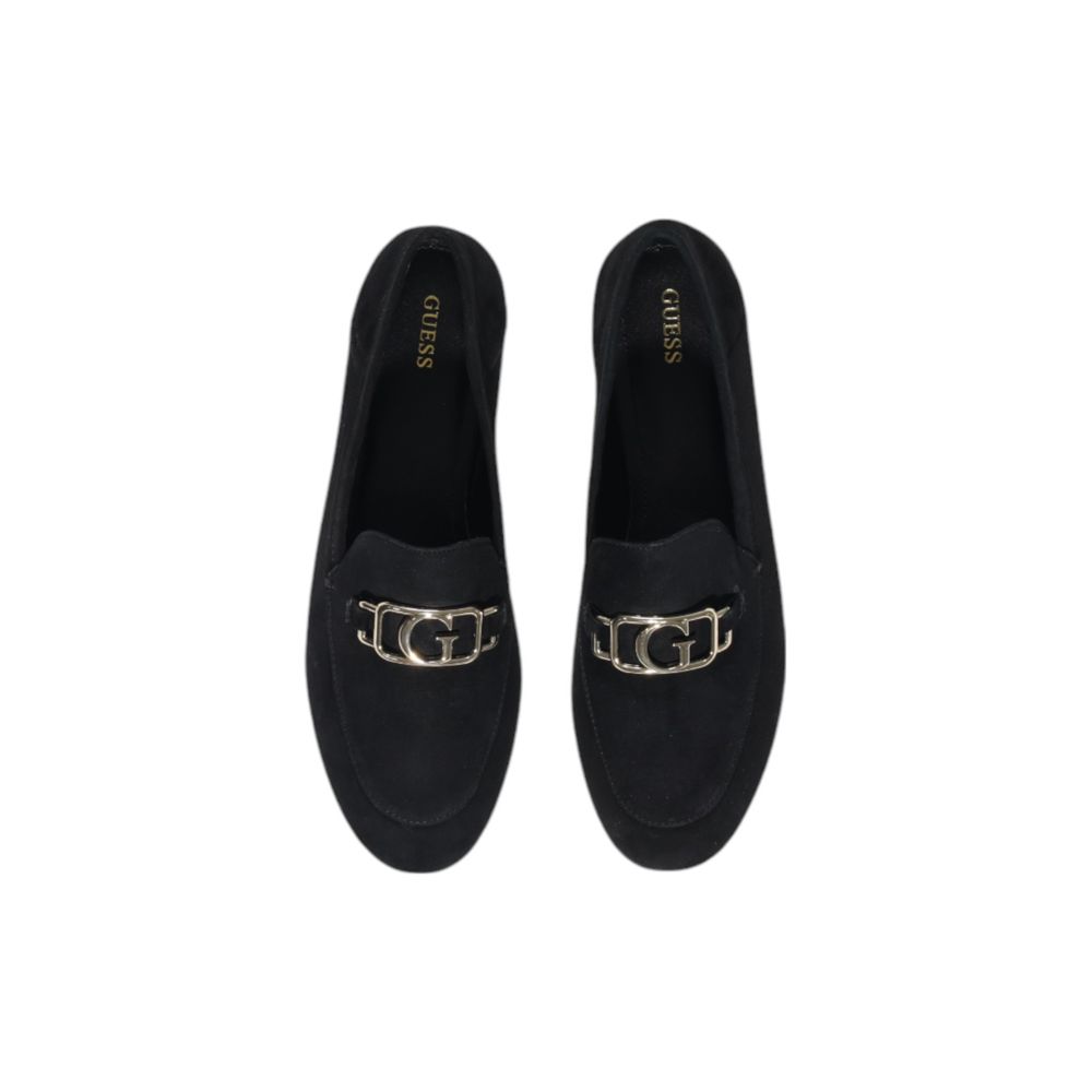 Guess Schwarze Leder-Plateau-Pumps