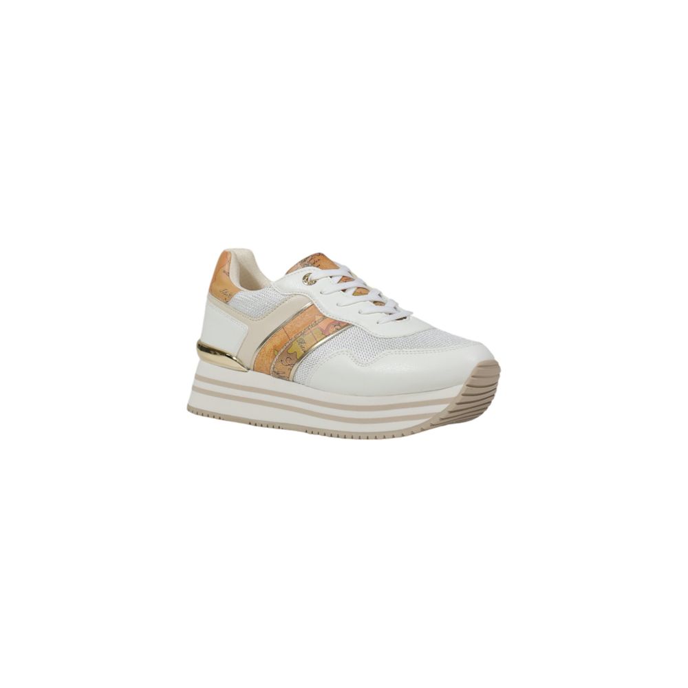 Alviero Martini Prima Classe Weiße Polyethylen-Plateau-Sneaker
