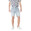 Antony Morato Hellblaue Baumwoll-Bermudashorts