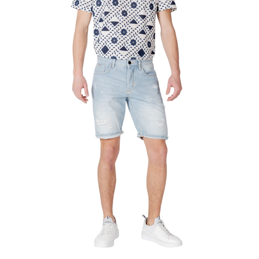 Antony Morato Hellblaue Baumwoll-Bermudashorts