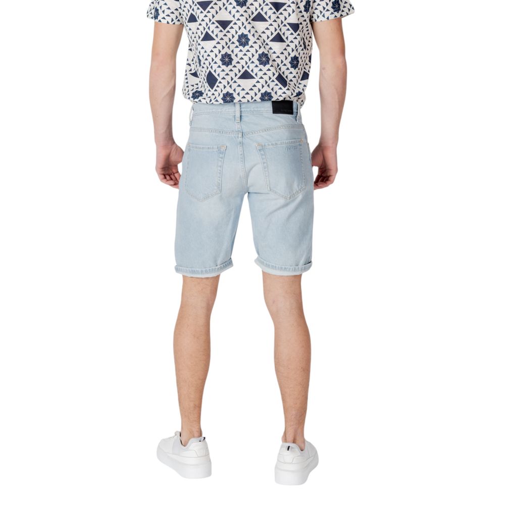 Antony Morato Hellblaue Baumwoll-Bermudashorts