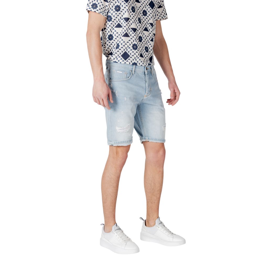Antony Morato Hellblaue Baumwoll-Bermudashorts