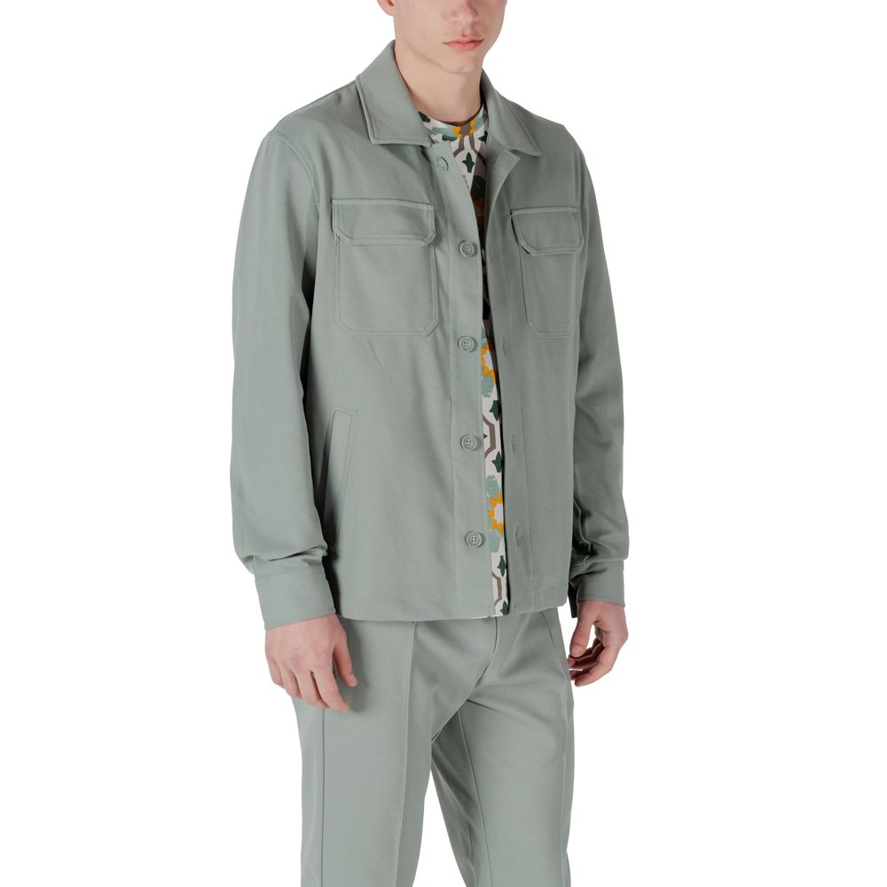 Antony Morato Grünes Polyester-Hemd