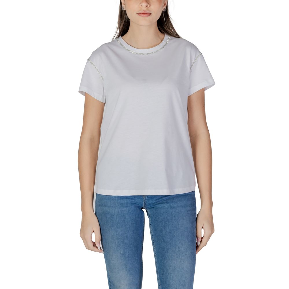 Liu Jo Weißes Baumwoll-T-Shirt