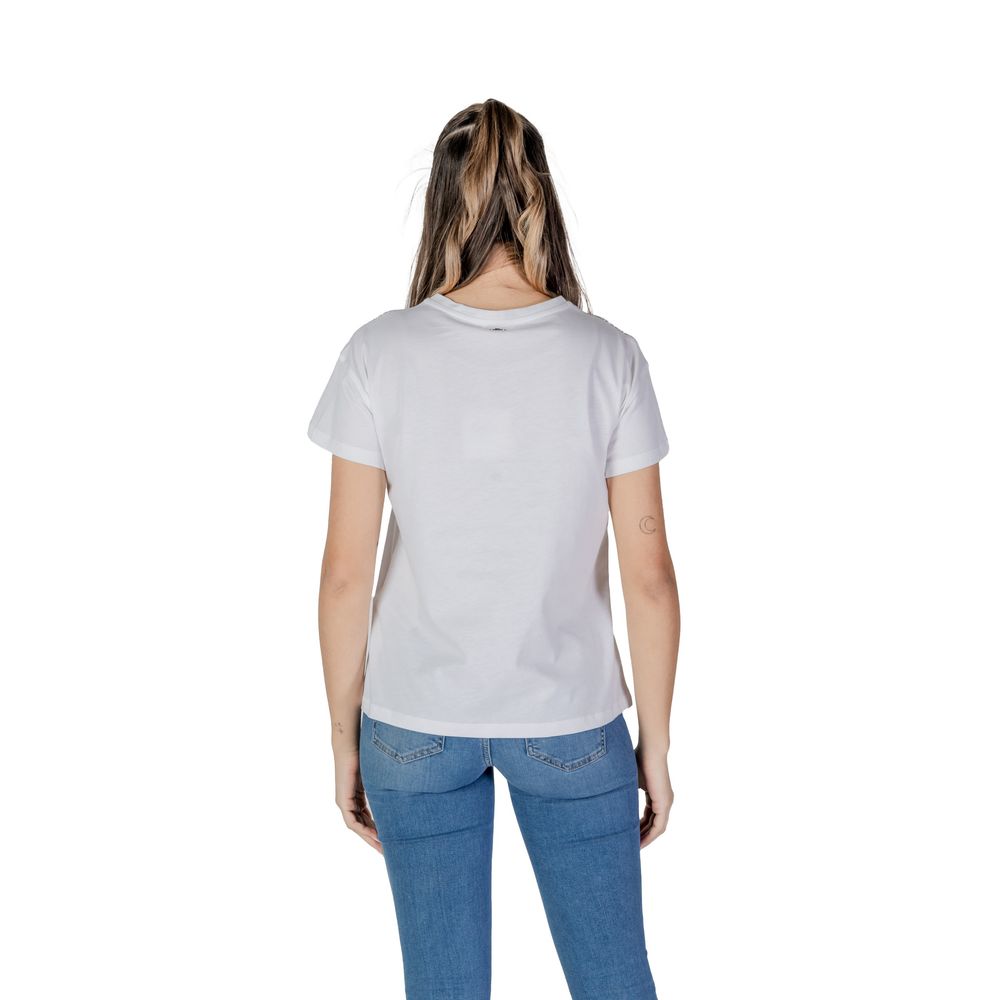 Liu Jo Weißes Baumwoll-T-Shirt
