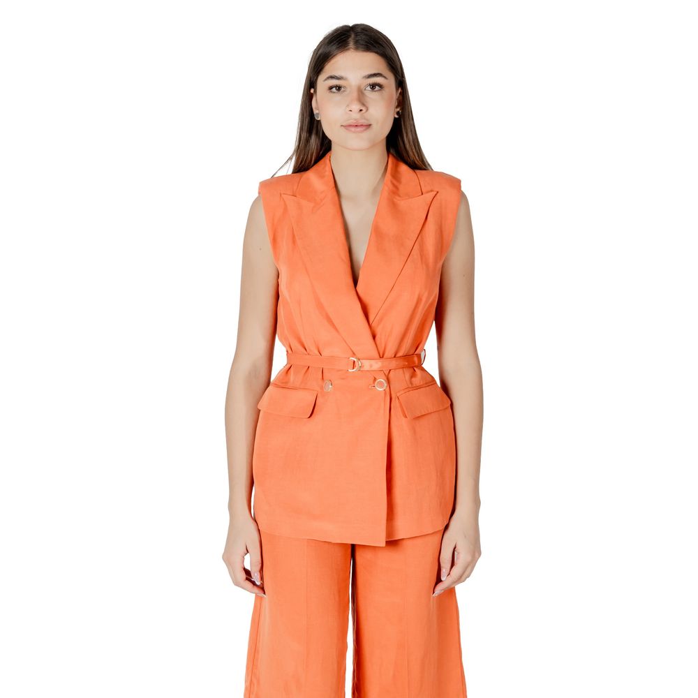 Liu Jo Orangefarbene Lyocell-Weste