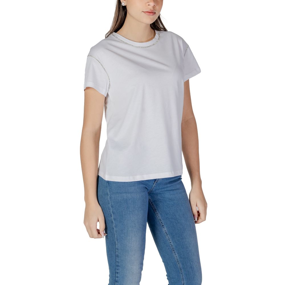 Liu Jo Weißes Baumwoll-T-Shirt