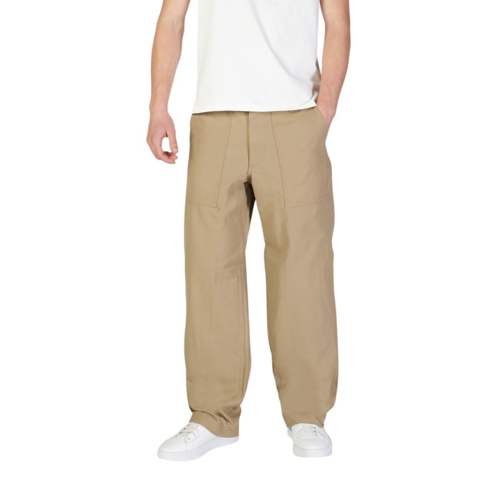 Jack Jones Beigefarbene Baumwoll-Freizeithose