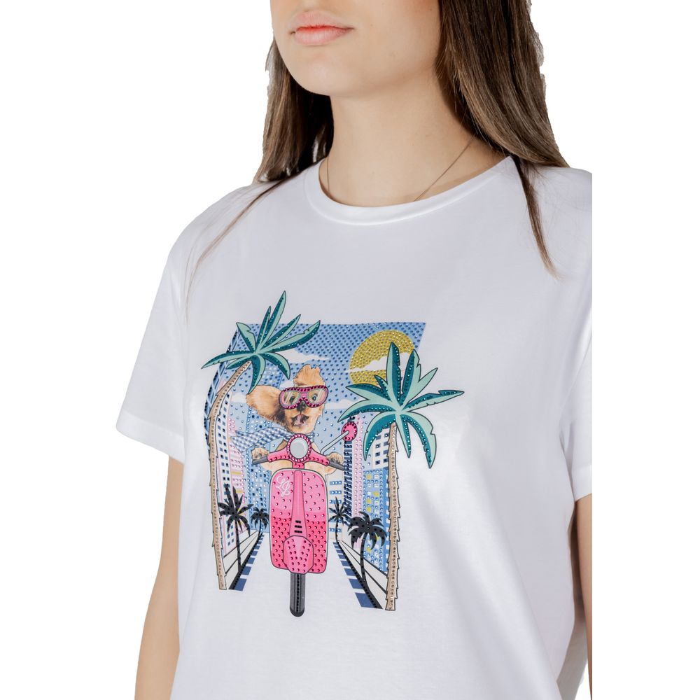 Liu Jo T-Shirt aus weißer Baumwolle