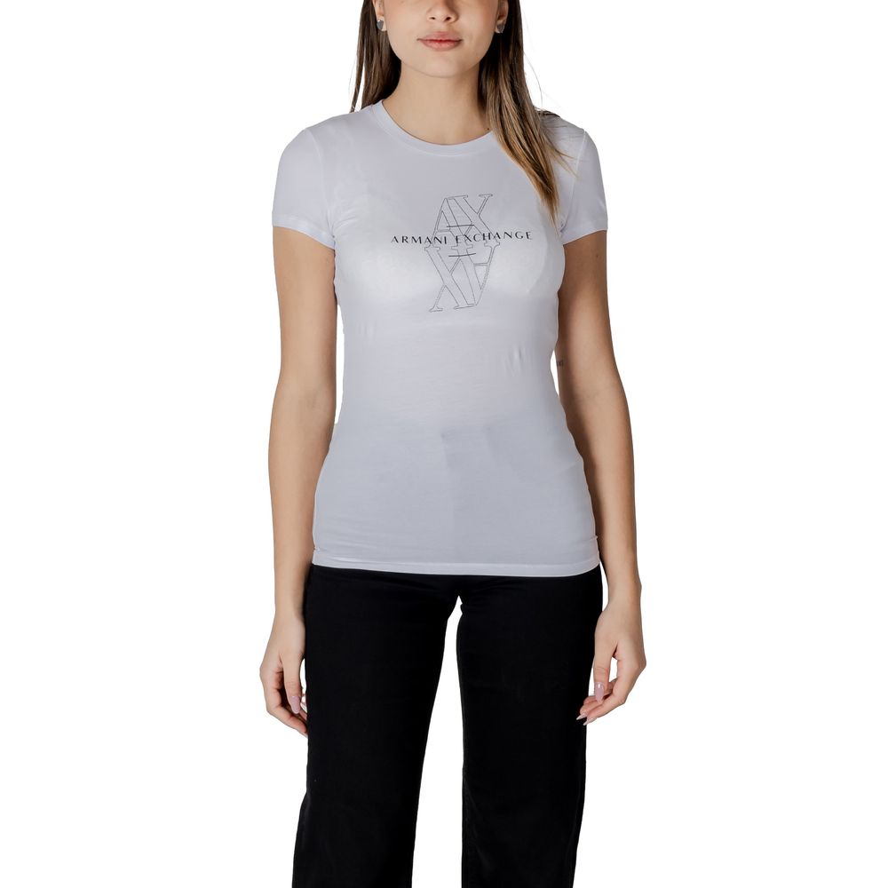 Armani Exchange T-Shirt aus weißer Baumwolle