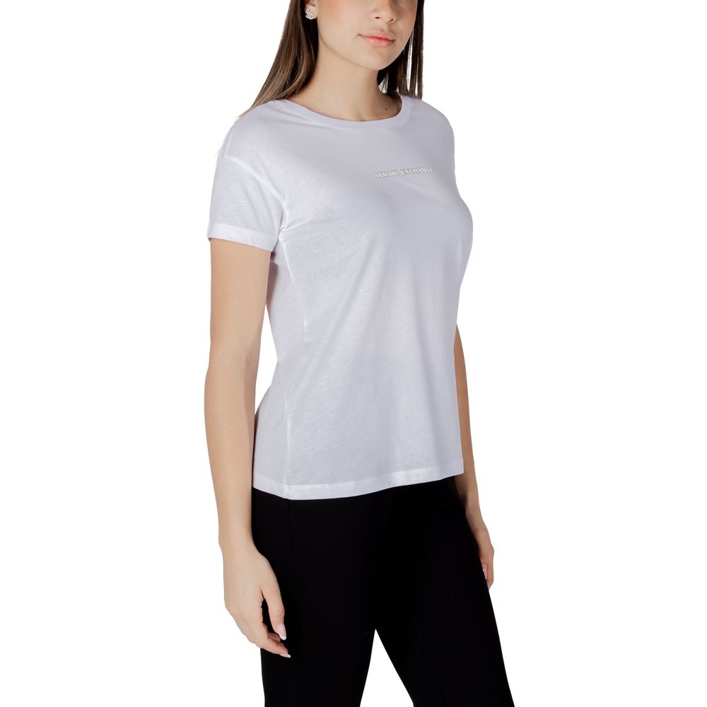 Armani Exchange Weißes Baumwoll-T-Shirt