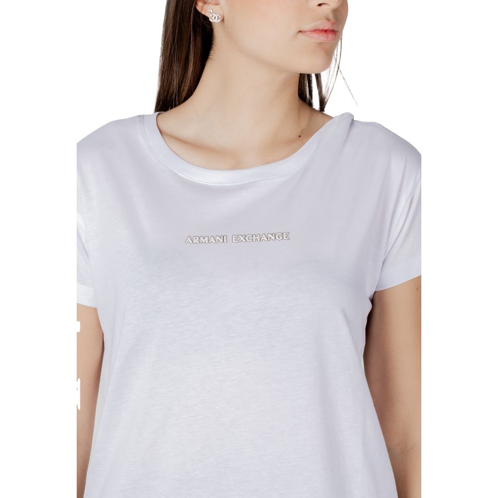 Armani Exchange Weißes Baumwoll-T-Shirt
