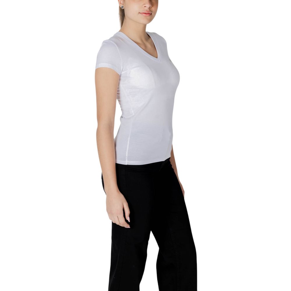 Armani Exchange Weißes Baumwoll-T-Shirt