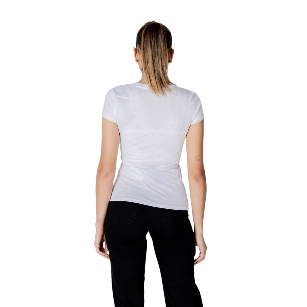 Armani Exchange Weißes Baumwoll-T-Shirt