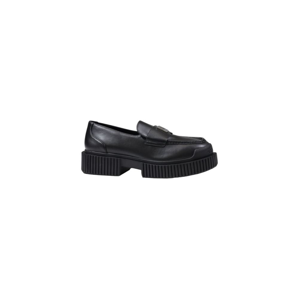 Armani Exchange Schwarze Leder-Plateau-Pumps