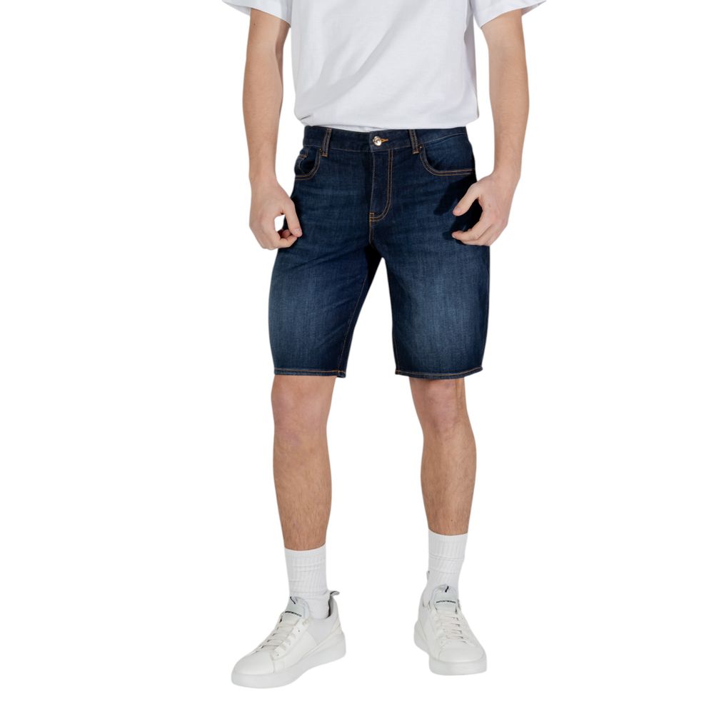 Armani Exchange Blaue Baumwoll-Bermudashorts