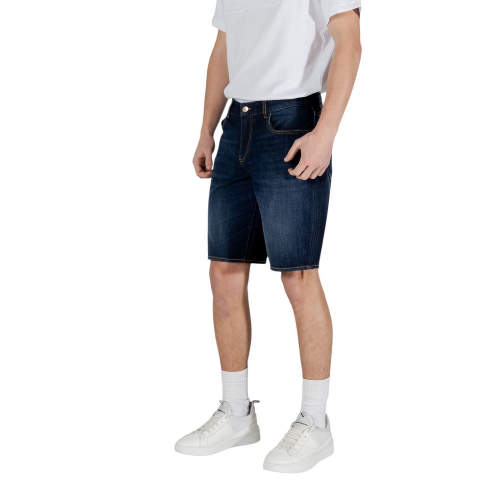 Armani Exchange Blaue Baumwoll-Bermudashorts