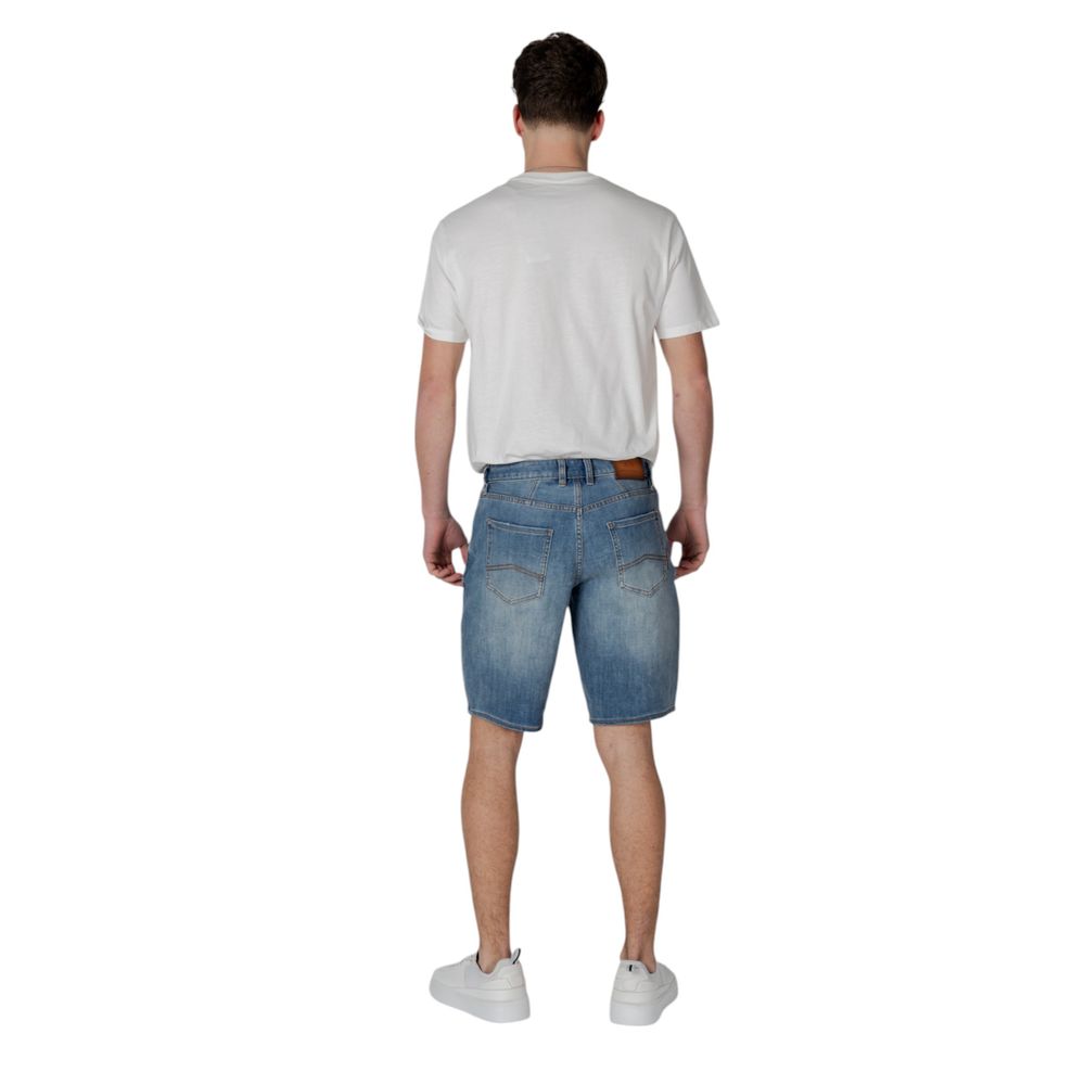 Armani Exchange Blaue Bermuda-Shorts aus Polyester