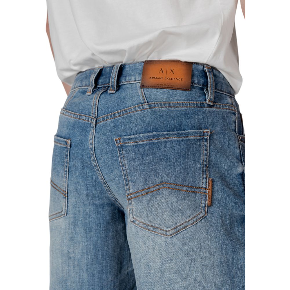 Armani Exchange Blaue Bermuda-Shorts aus Polyester