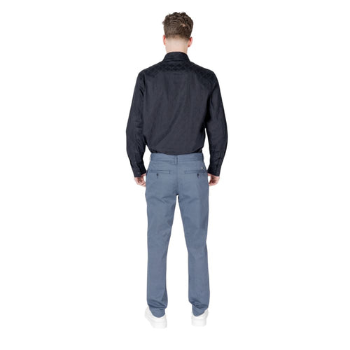 Armani Exchange Blaue Baumwoll-Röhrenhose