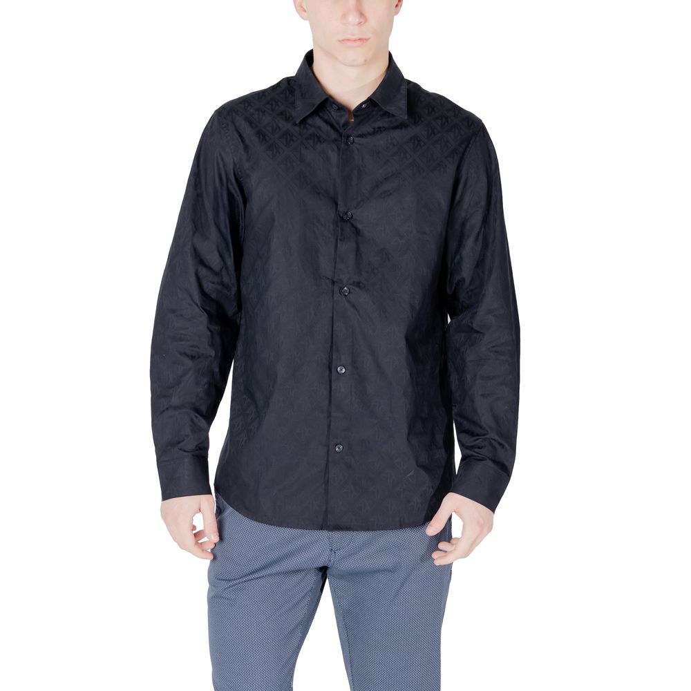 Armani Exchange Blaues Baumwollhemd