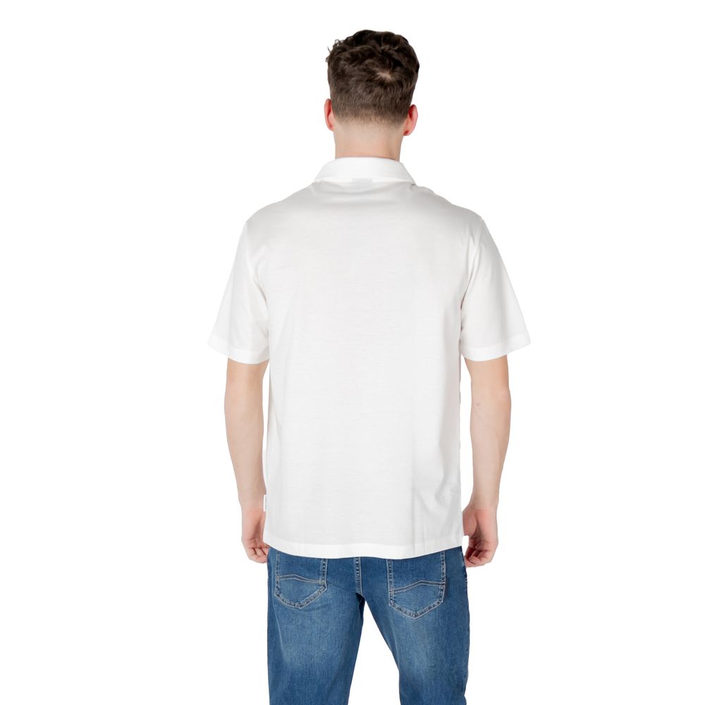 Armani Exchange Weißes Baumwoll-Poloshirt