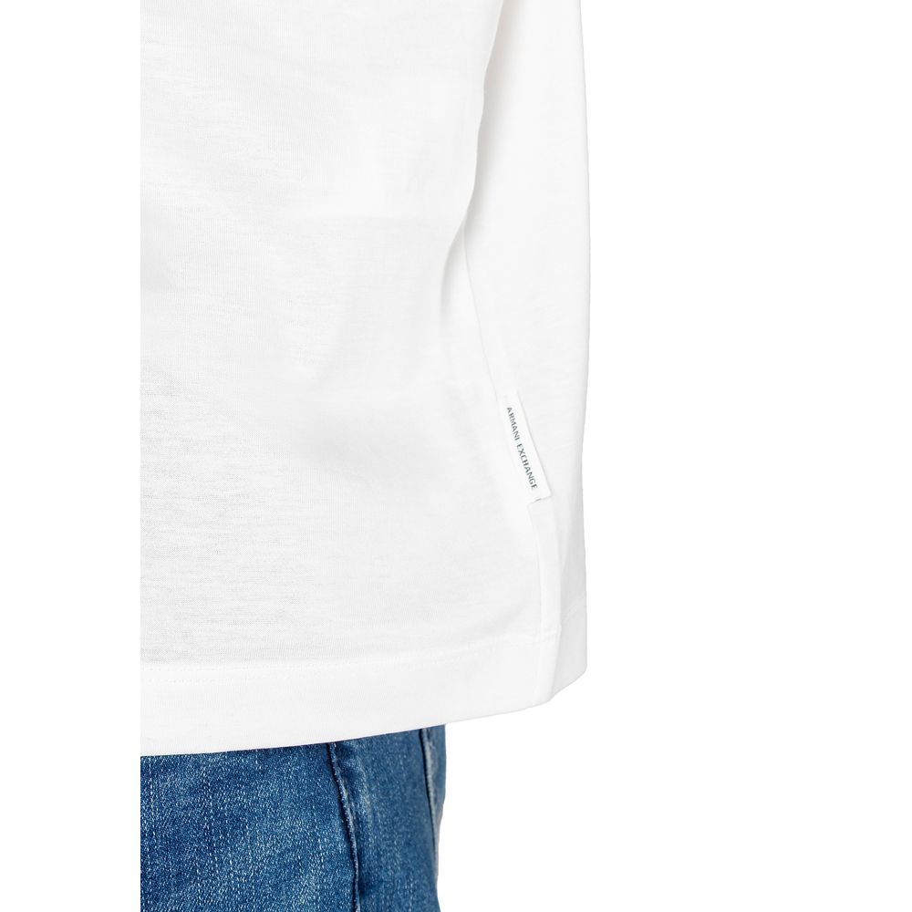 Armani Exchange Weißes Baumwoll-Poloshirt