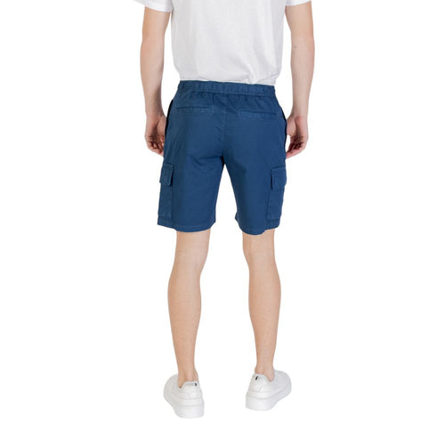 Hugo Boss Blaue Baumwoll-Bermudashorts