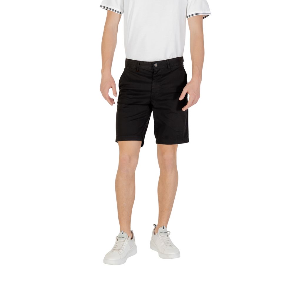 Hugo Boss Schwarze Baumwoll-Bermudashorts