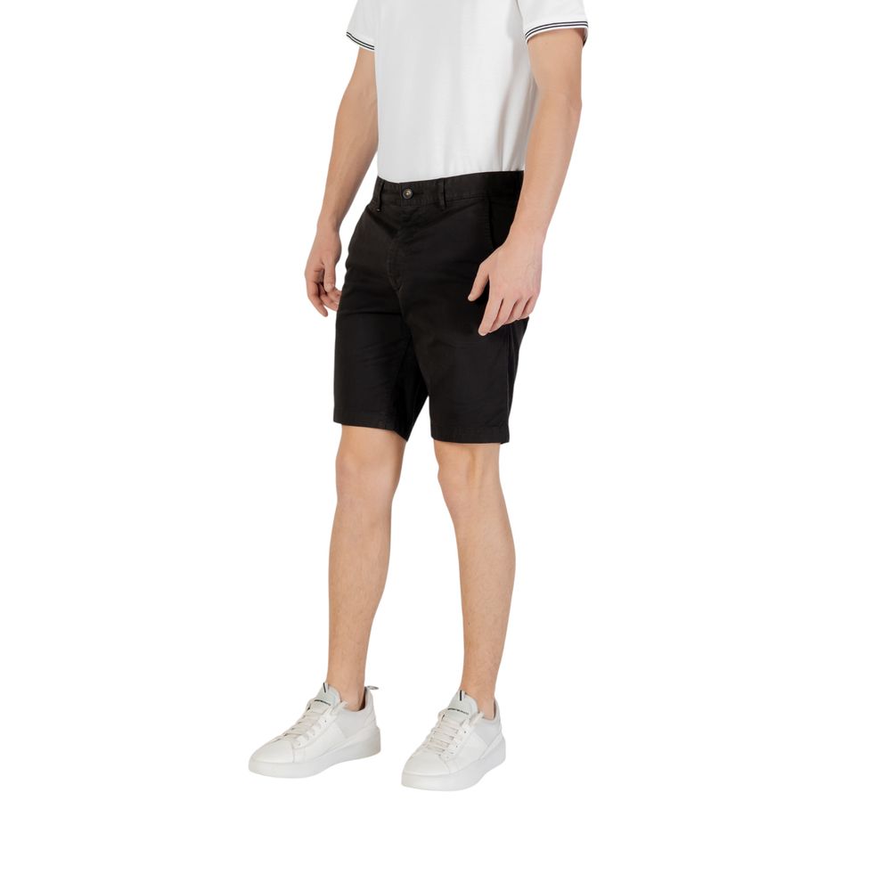 Hugo Boss Schwarze Baumwoll-Bermudashorts