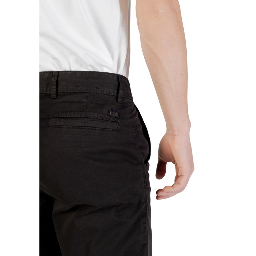 Hugo Boss Schwarze Baumwoll-Bermudashorts