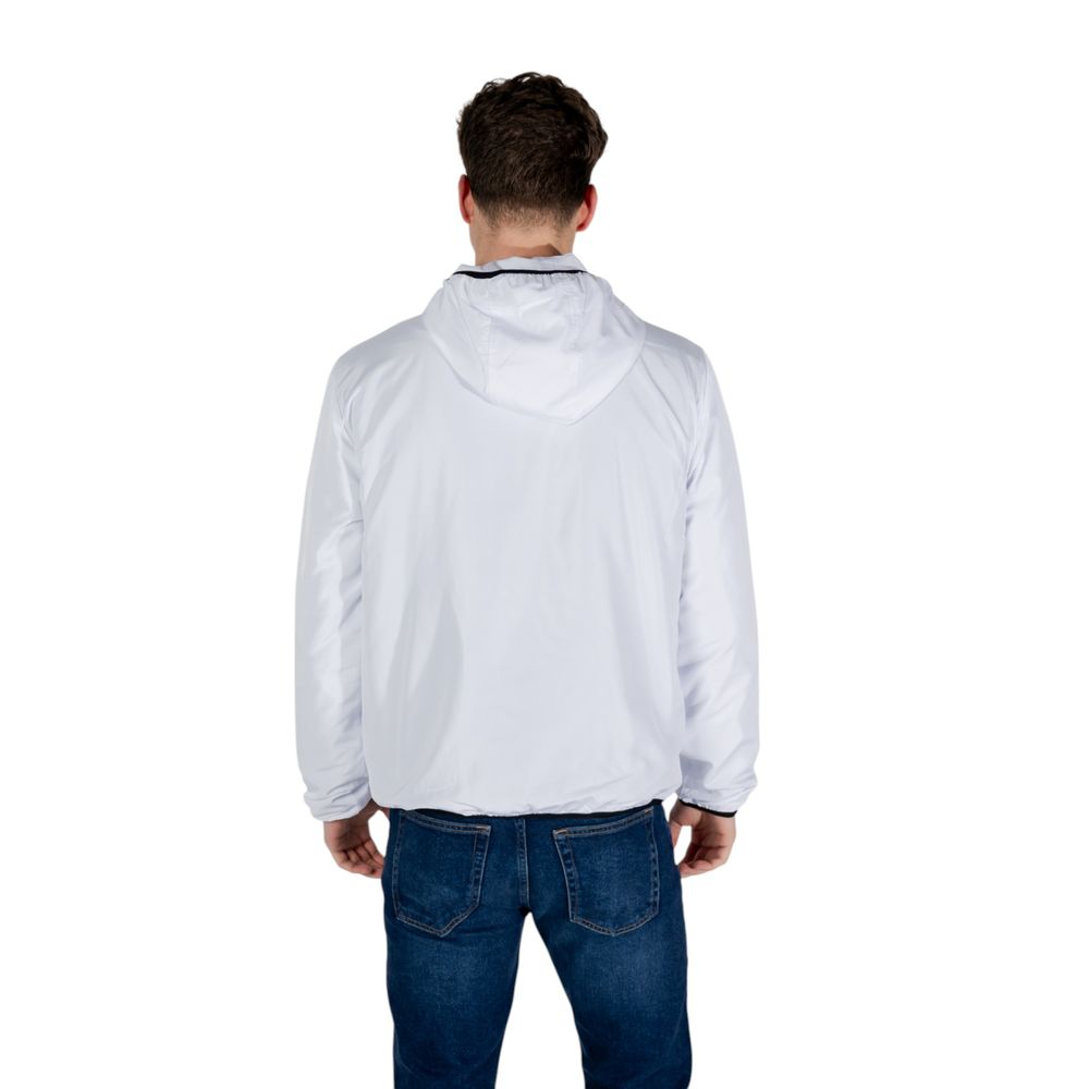 EA7 Emporio Armani Weiße Polyester-Shell-Jacke