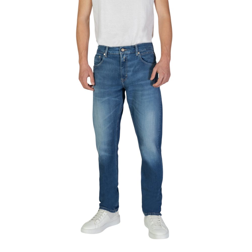 Replay Blue Cotton Slim-Fit Jeans