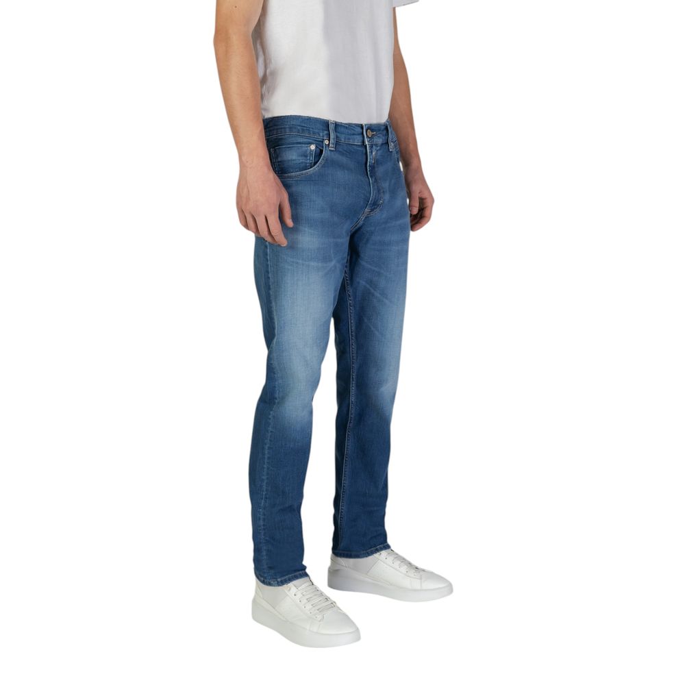 Replay Blue Cotton Slim-Fit Jeans