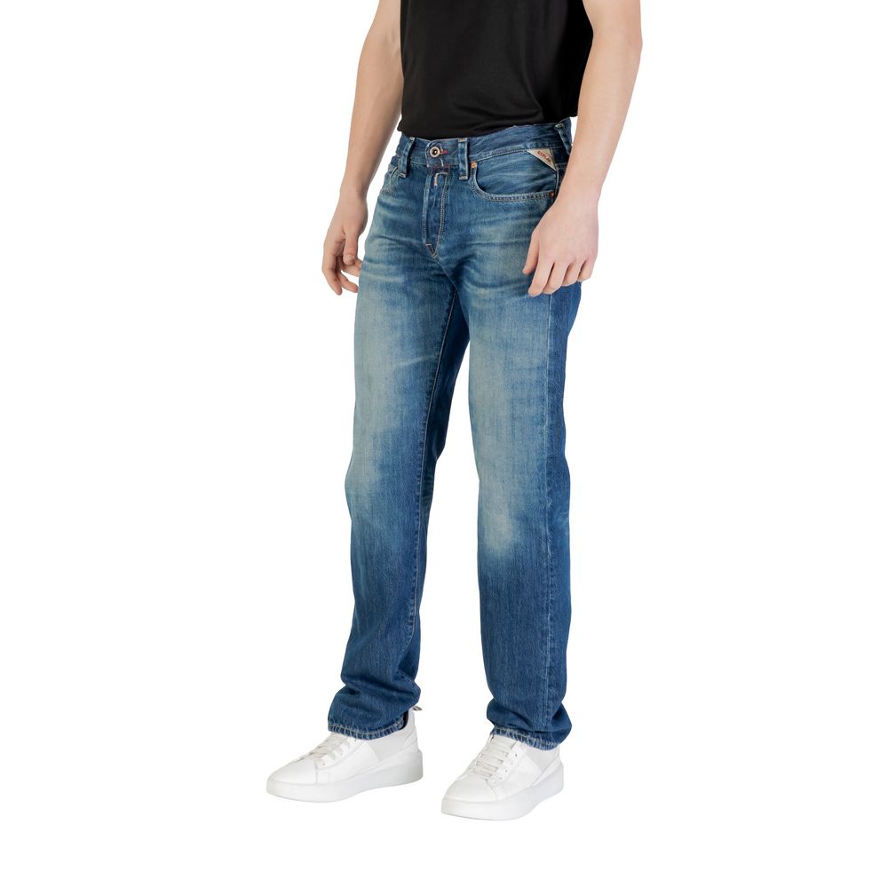 Replay Blaue Baumwolljeans mit Relaxed Fit