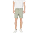 Replay Grüne Baumwoll-Bermuda-Shorts