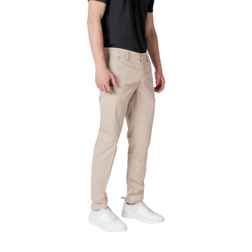Replay Beigefarbene Baumwoll-Chino