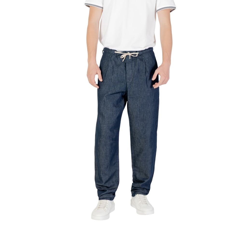 Replay Blaue Baumwoll-Freizeithose