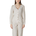 Vila Clothes Cremefarbenes Viskose-Top