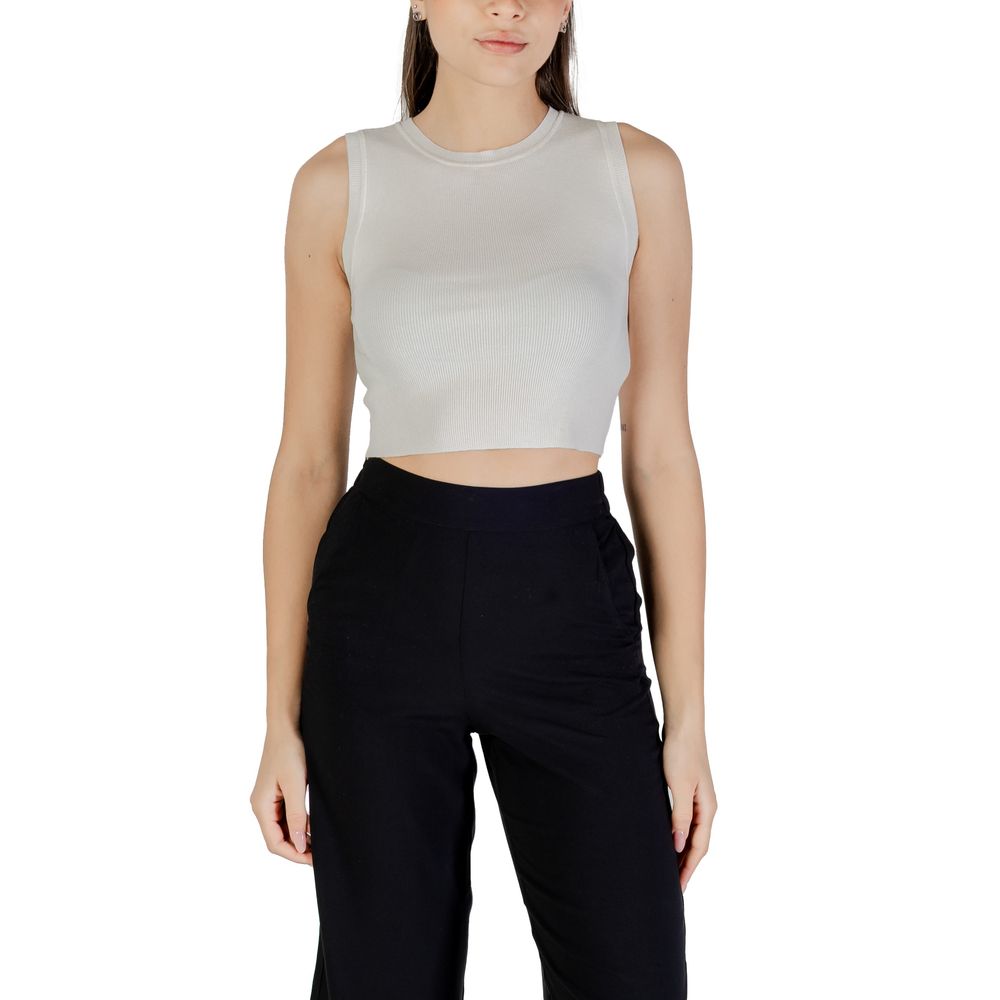 Jacqueline De Yong Weiße Viskose-Trägershirts