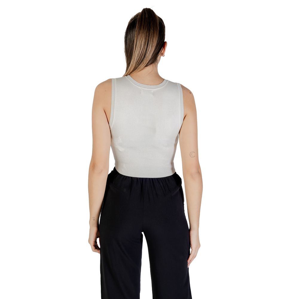 Jacqueline De Yong Weiße Viskose-Trägershirts
