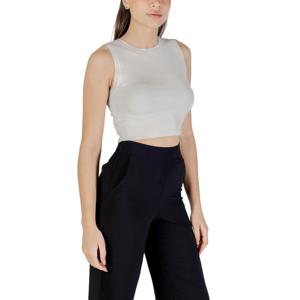 Jacqueline De Yong Weiße Viskose-Trägershirts