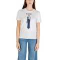 Only T-Shirt aus blauer Bio-Baumwolle