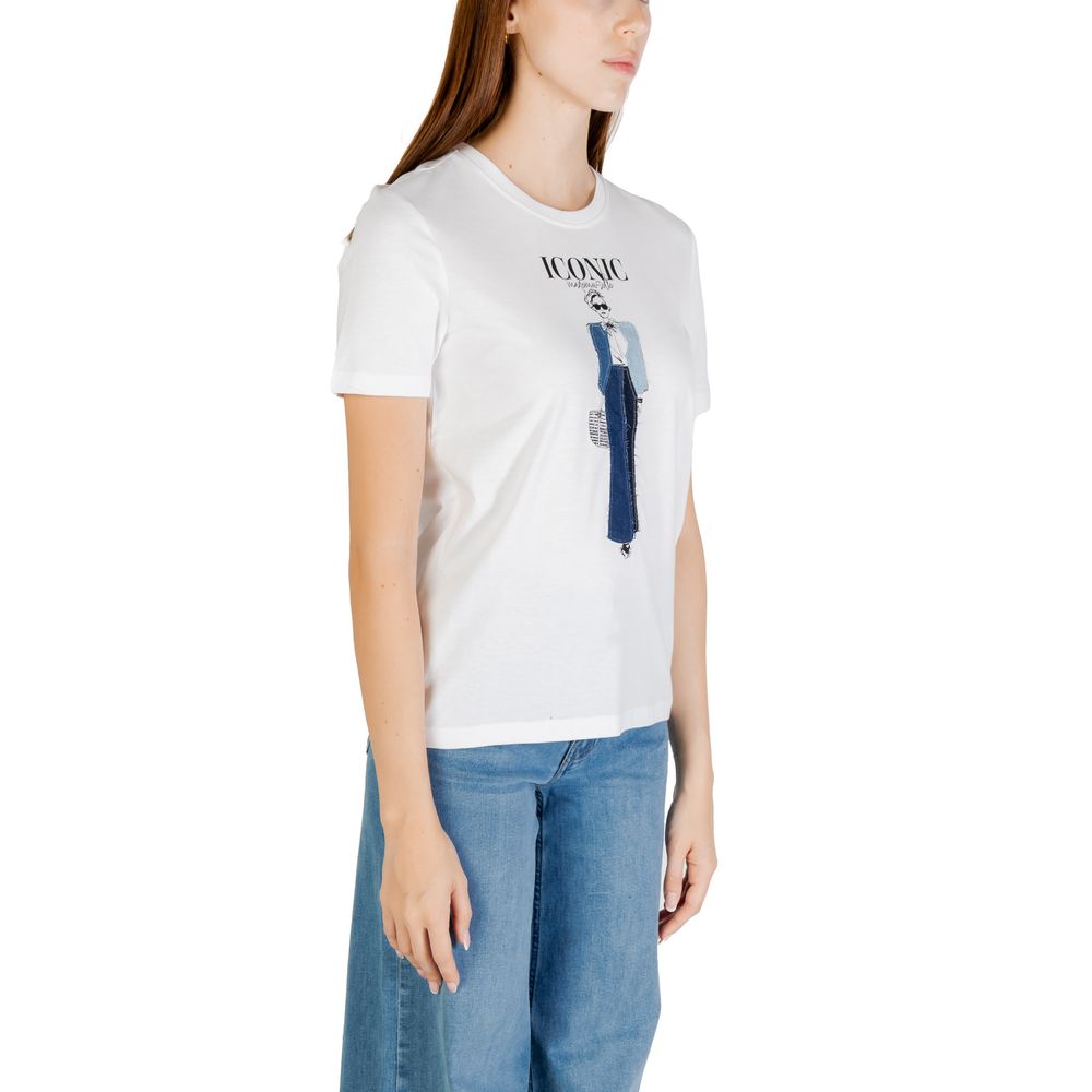 Only T-Shirt aus blauer Bio-Baumwolle