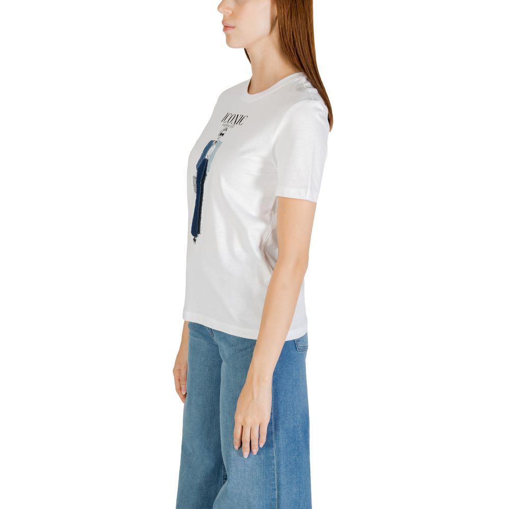 Only T-Shirt aus blauer Bio-Baumwolle