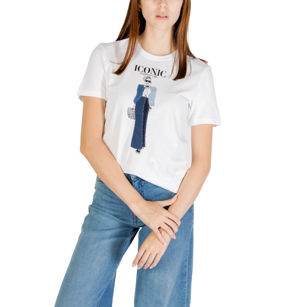 Only T-Shirt aus blauer Bio-Baumwolle