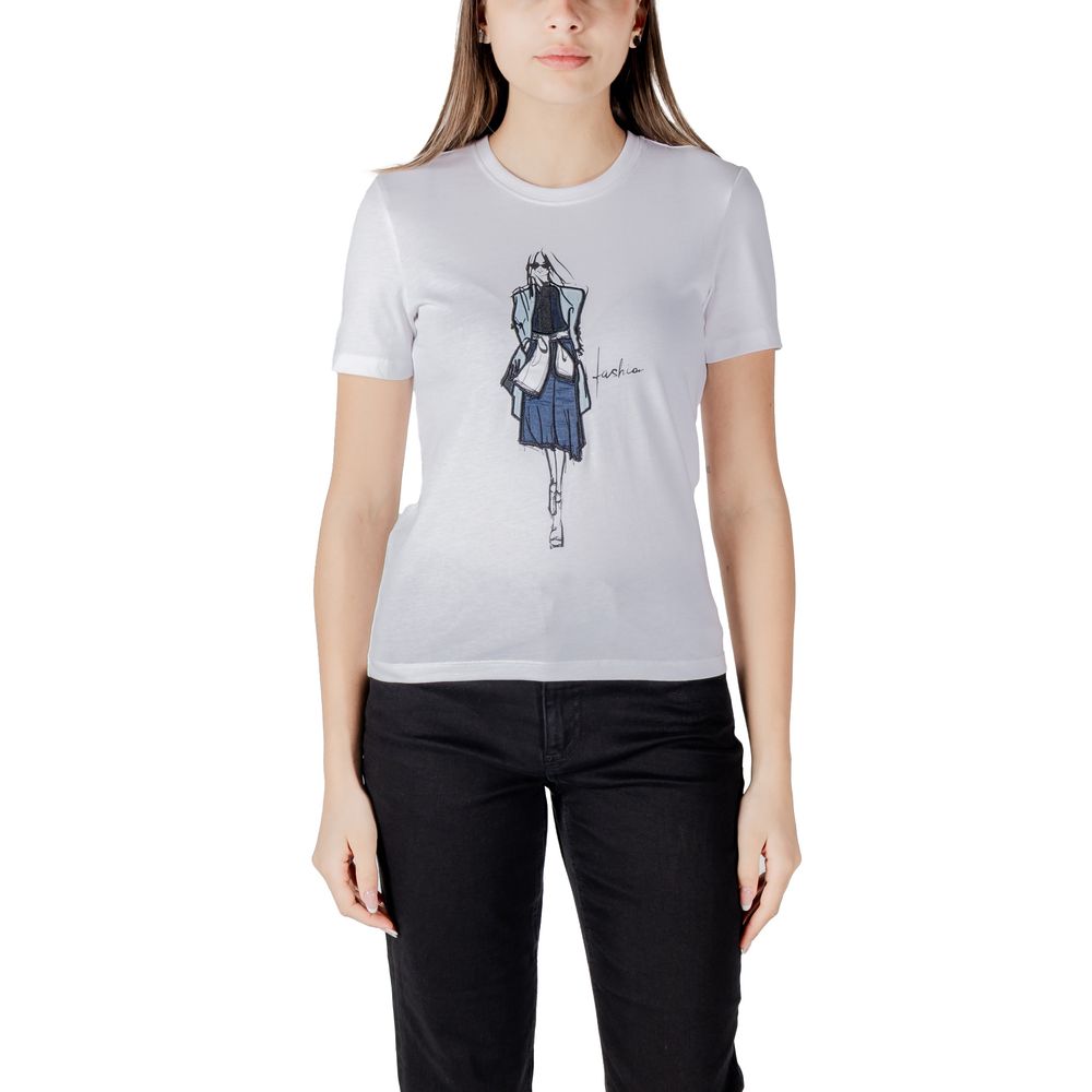 Only Weißes Langarmshirt aus Bio-Baumwolle